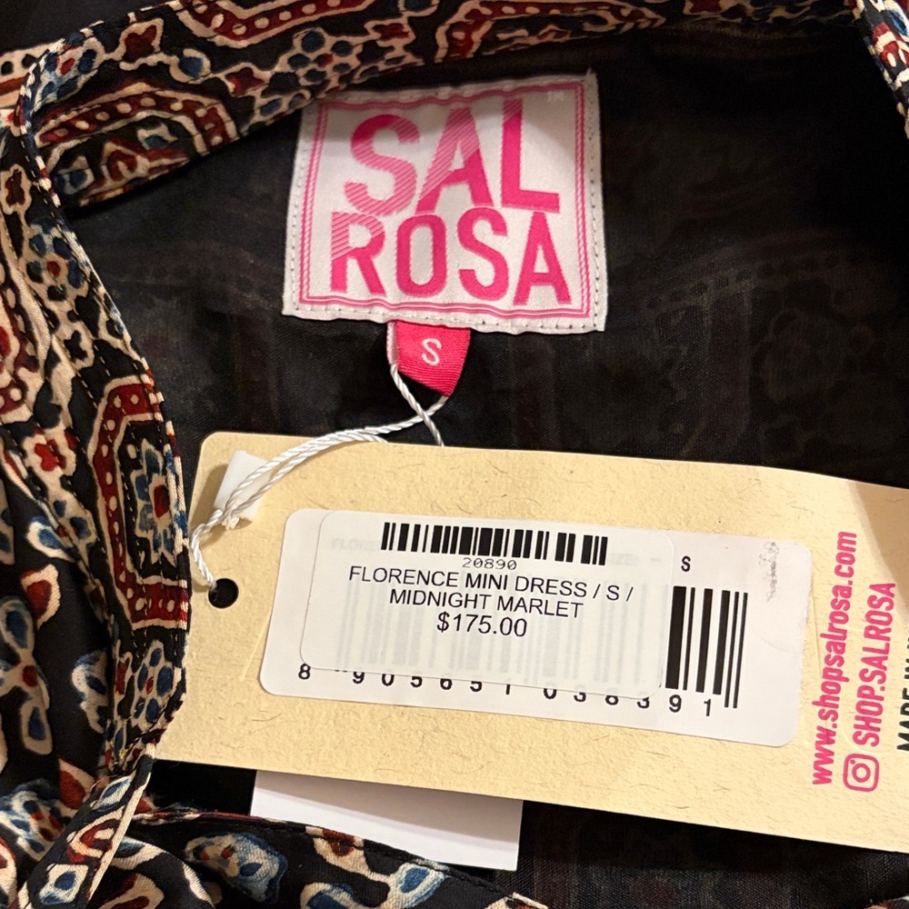 SAL ROSA Chic Long Sleeve Patterned Mini Dress - Picture 6 of 7